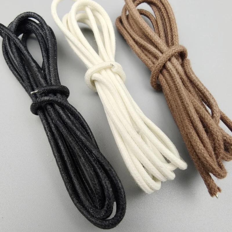 KAYNES Cloth-Covered Braided Guitar Wire - White-Black-Brown Electrics Vintage-Style Pushback Guitar Wire