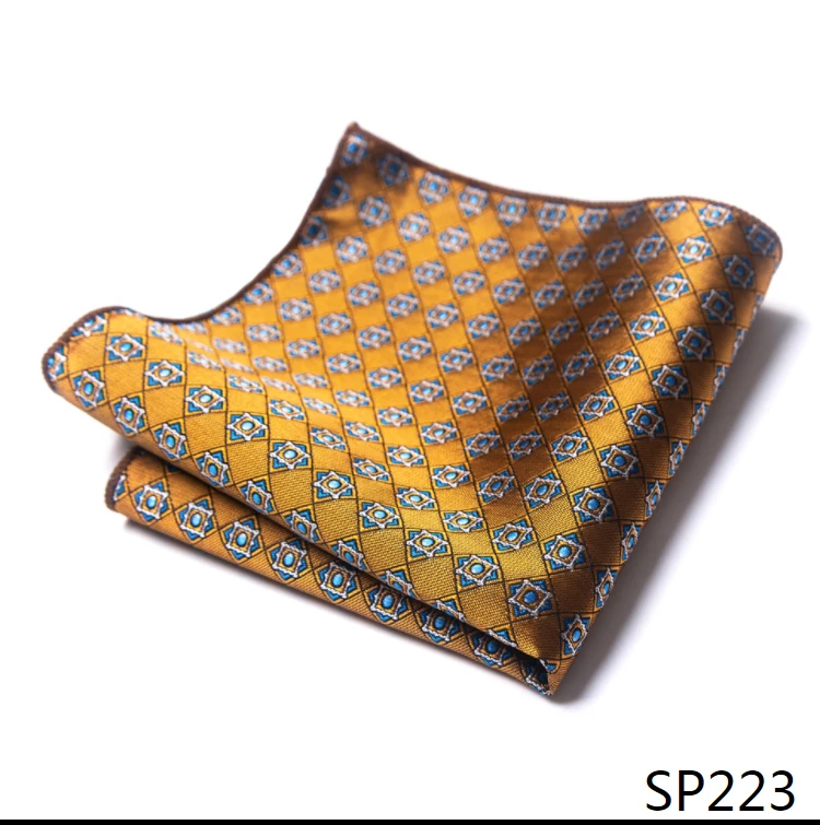 Mix Colors Newest style Classic Silk Pocket Square Handkerchief Clothing accessories Paisley Beige Male Fit Business