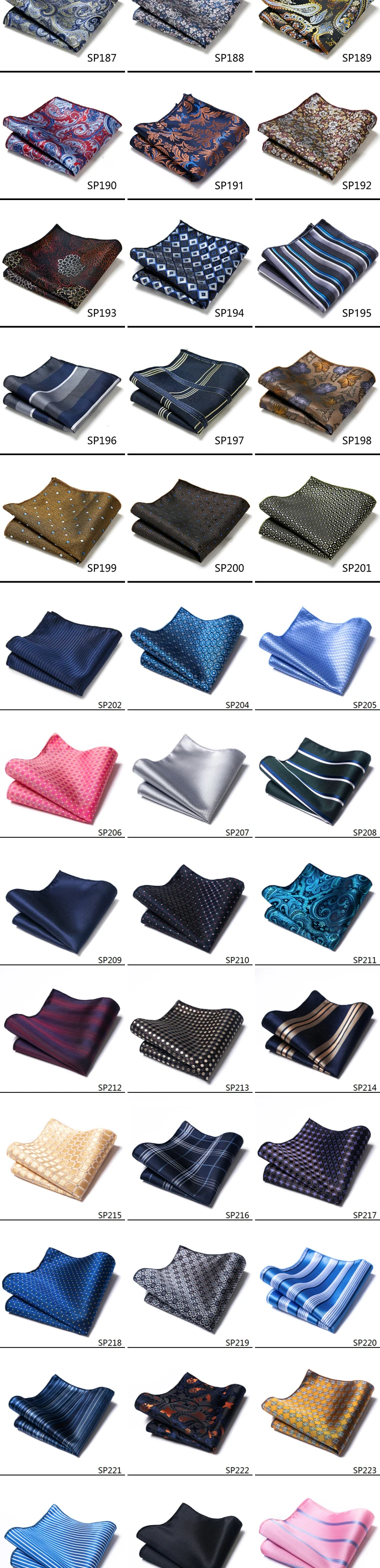 Mix Colors Newest style Classic Silk Pocket Square Handkerchief Clothing accessories Paisley Beige Male Fit Business