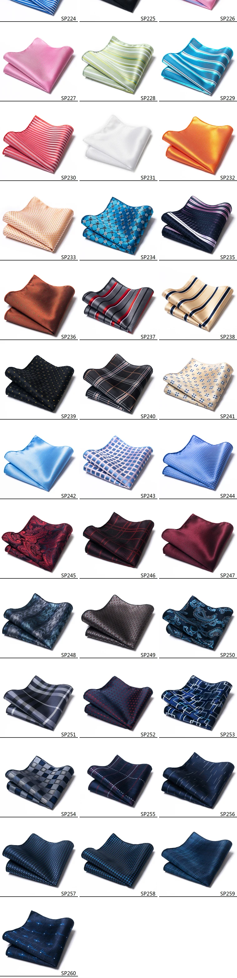 Mix Colors Newest style Classic Silk Pocket Square Handkerchief Clothing accessories Paisley Beige Male Fit Business