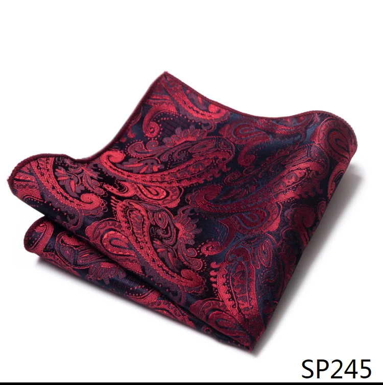 Mix Colors Newest style Classic Silk Pocket Square Handkerchief Clothing accessories Paisley Beige Male Fit Business