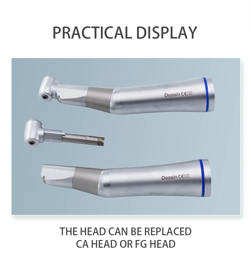 Dental 1: 1 Low Speed Contra Angle Handpiece E-generator Led CA Bur Drill Head Spare Parts Dentistry Tools