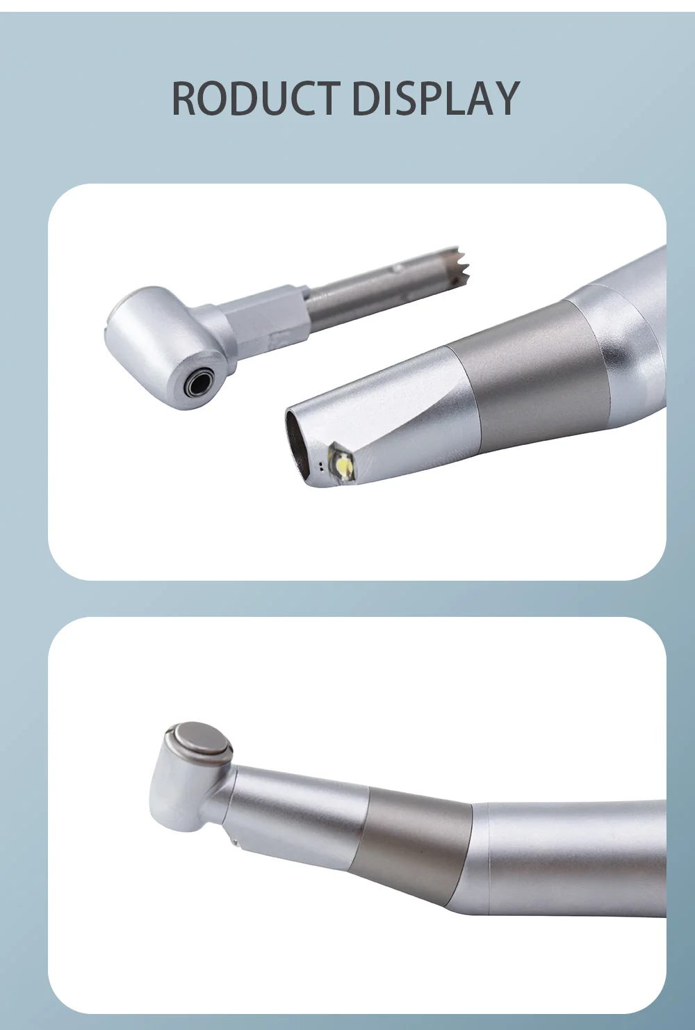 Dental 1: 1 Low Speed Contra Angle Handpiece E-generator Led CA Bur Drill Head Spare Parts Dentistry Tools
