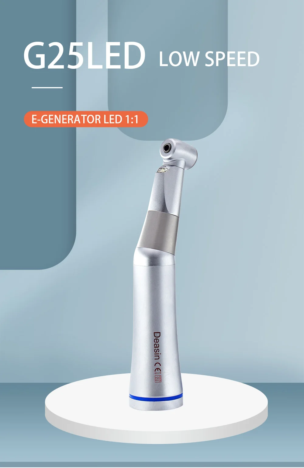 Dental 1: 1 Low Speed Contra Angle Handpiece E-generator Led CA Bur Drill Head Spare Parts Dentistry Tools