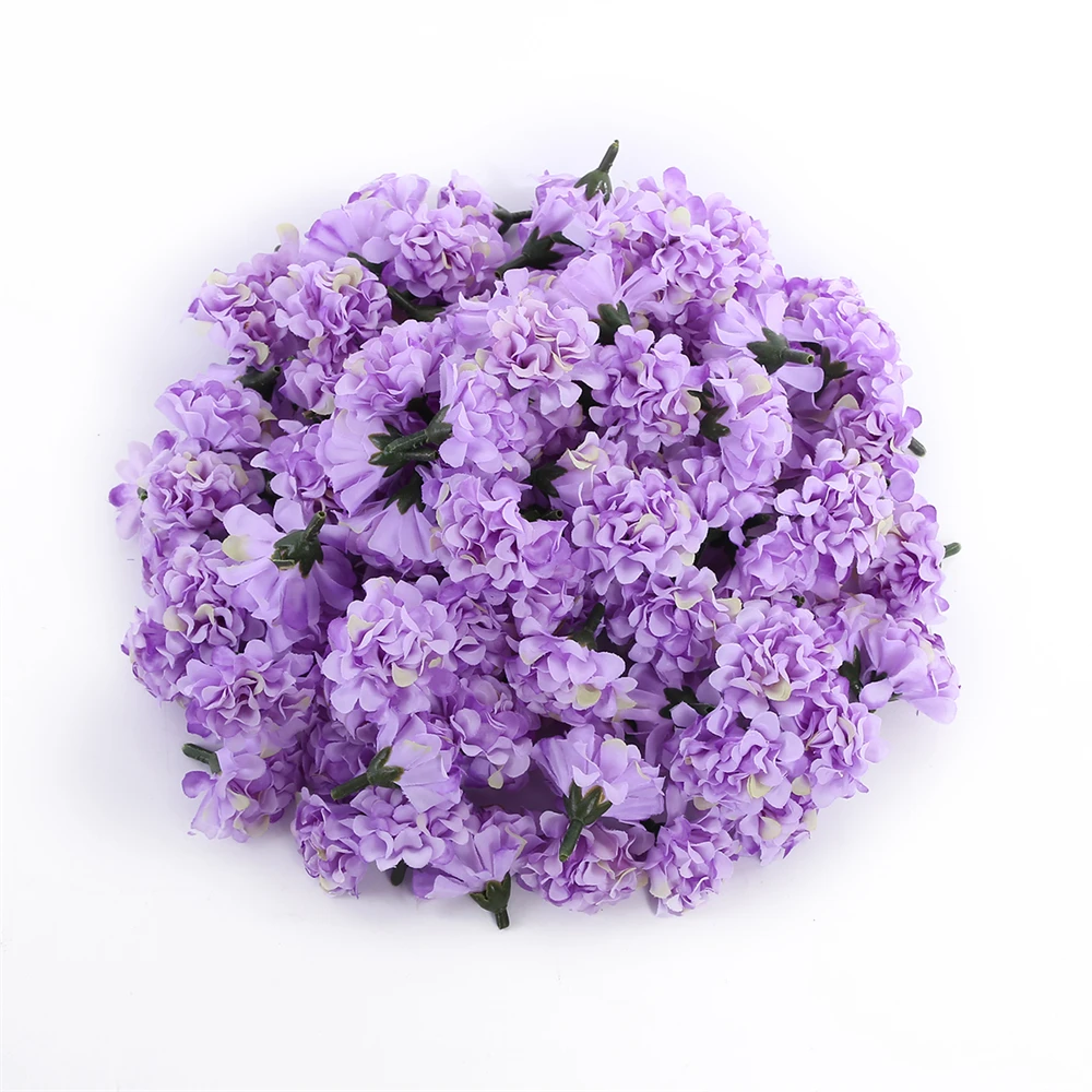 10/30/30Pcs Wholesale Artificial Mini Hydrangea Flower Head For Crafts Carnation Party Home Wedding DIY Wreaths Festival Decor