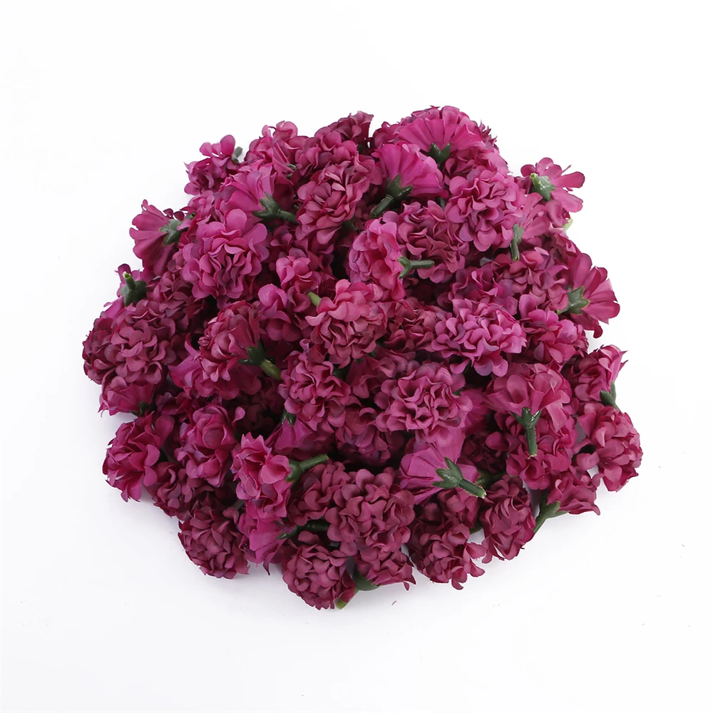 10/30/30Pcs Wholesale Artificial Mini Hydrangea Flower Head For Crafts Carnation Party Home Wedding DIY Wreaths Festival Decor