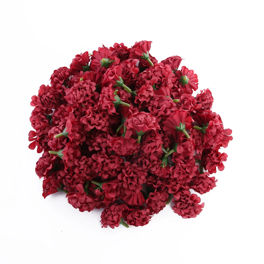 10/30/30Pcs Wholesale Artificial Mini Hydrangea Flower Head For Crafts Carnation Party Home Wedding DIY Wreaths Festival Decor