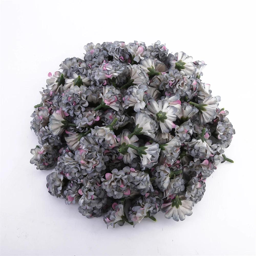 10/30/30Pcs Wholesale Artificial Mini Hydrangea Flower Head For Crafts Carnation Party Home Wedding DIY Wreaths Festival Decor