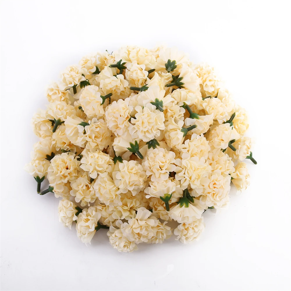 10/30/30Pcs Wholesale Artificial Mini Hydrangea Flower Head For Crafts Carnation Party Home Wedding DIY Wreaths Festival Decor