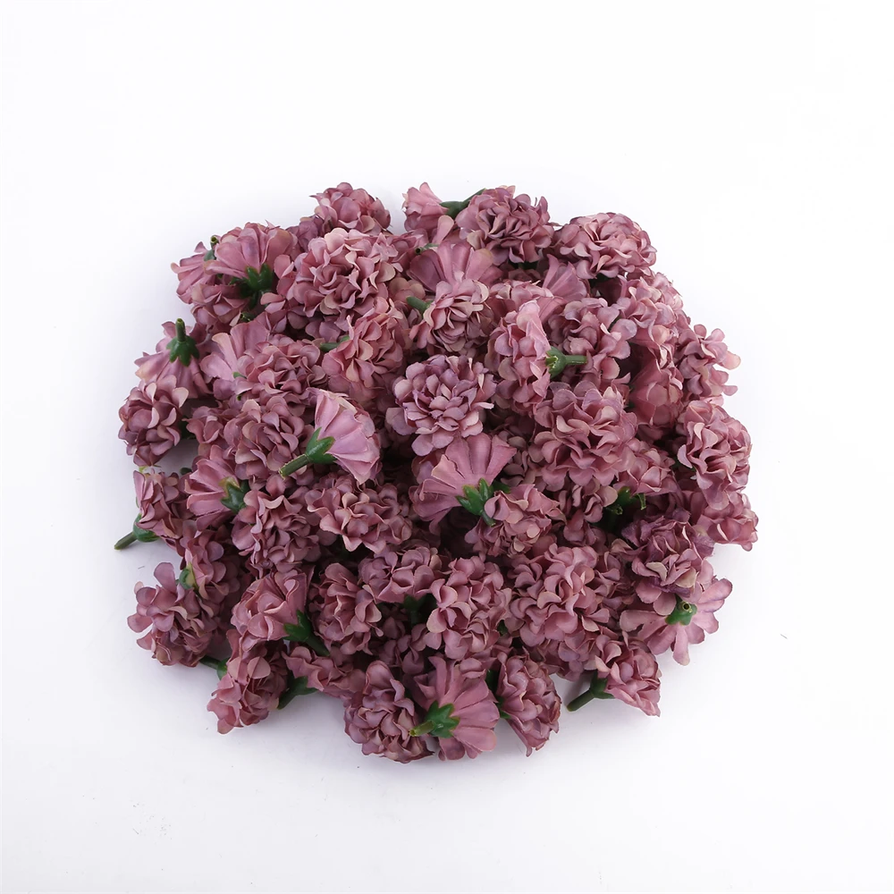 10/30/30Pcs Wholesale Artificial Mini Hydrangea Flower Head For Crafts Carnation Party Home Wedding DIY Wreaths Festival Decor