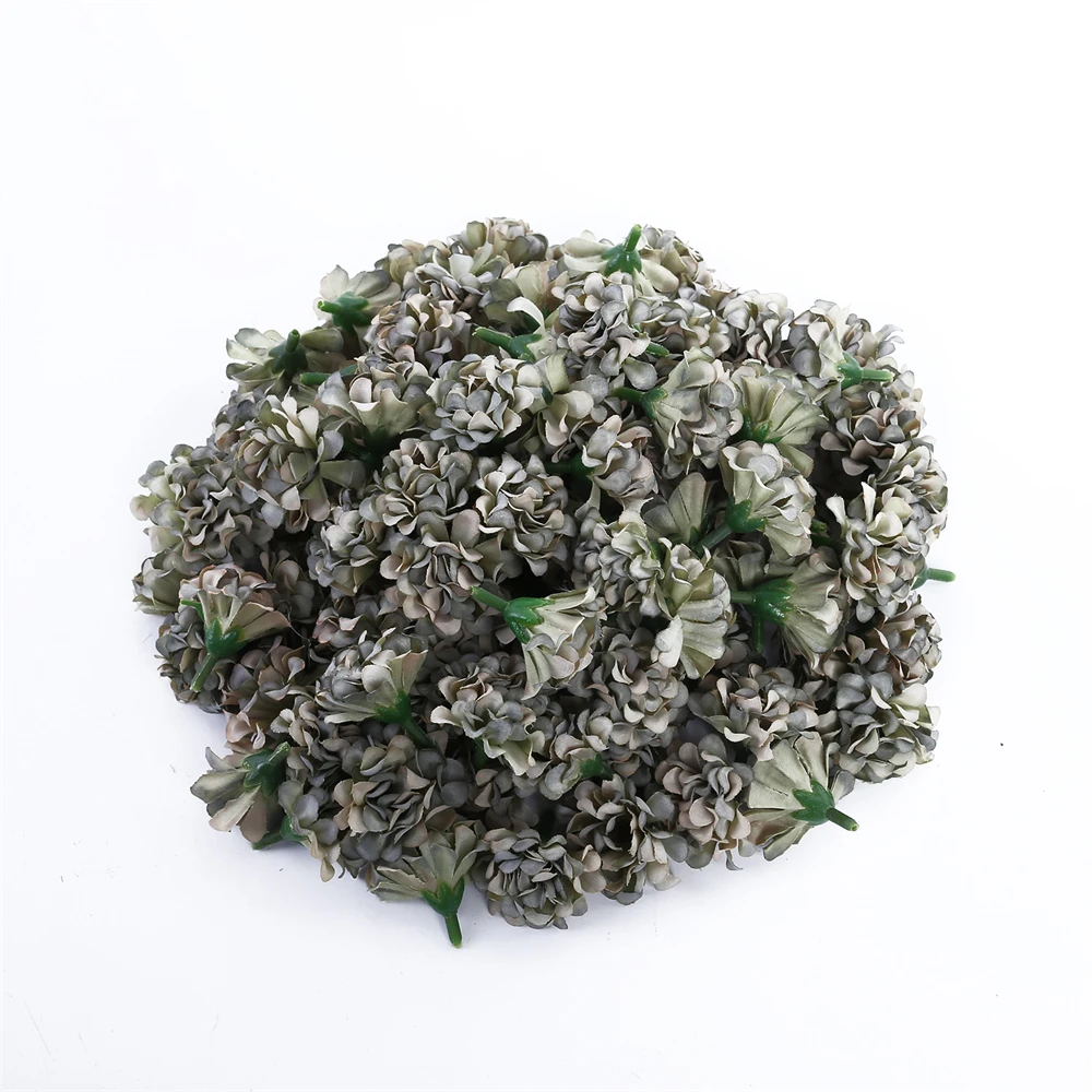 10/30/30Pcs Wholesale Artificial Mini Hydrangea Flower Head For Crafts Carnation Party Home Wedding DIY Wreaths Festival Decor