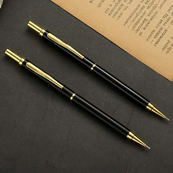 0.5mm Metal Mechanical Pencils Gold Silver Pencils for School Office Writing Supplies Kawaii Stationery