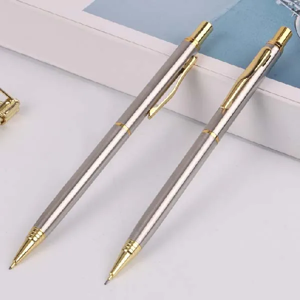 0.5mm Metal Mechanical Pencils Gold Silver Pencils for School Office Writing Supplies Kawaii Stationery