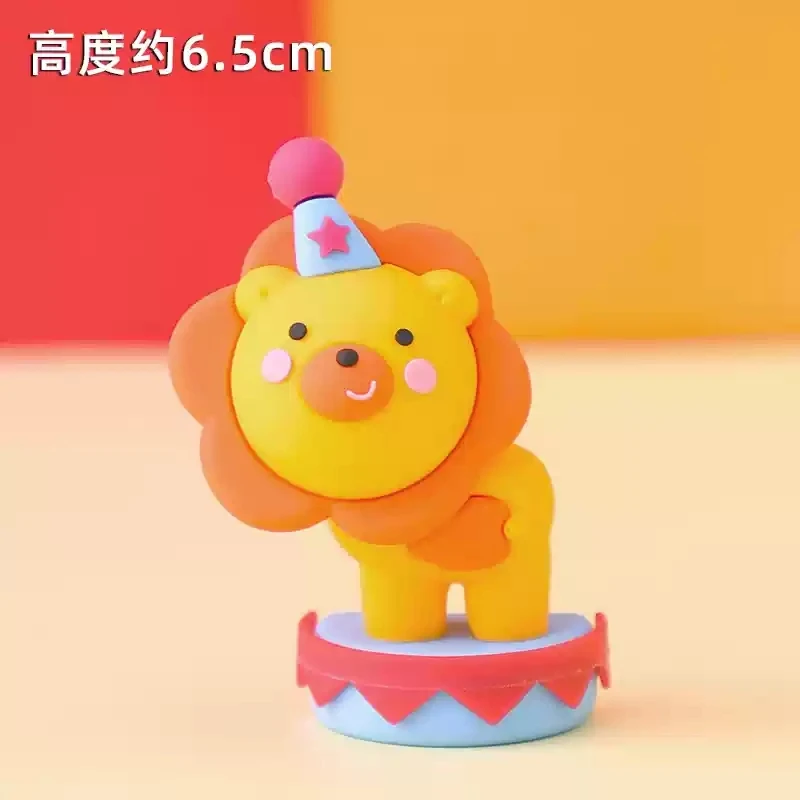 Baby Children's Happy Birthday Cake Topper Costume Circus Clown Elephant Party Dessert Card Dolls Cake Decoration Anniversary