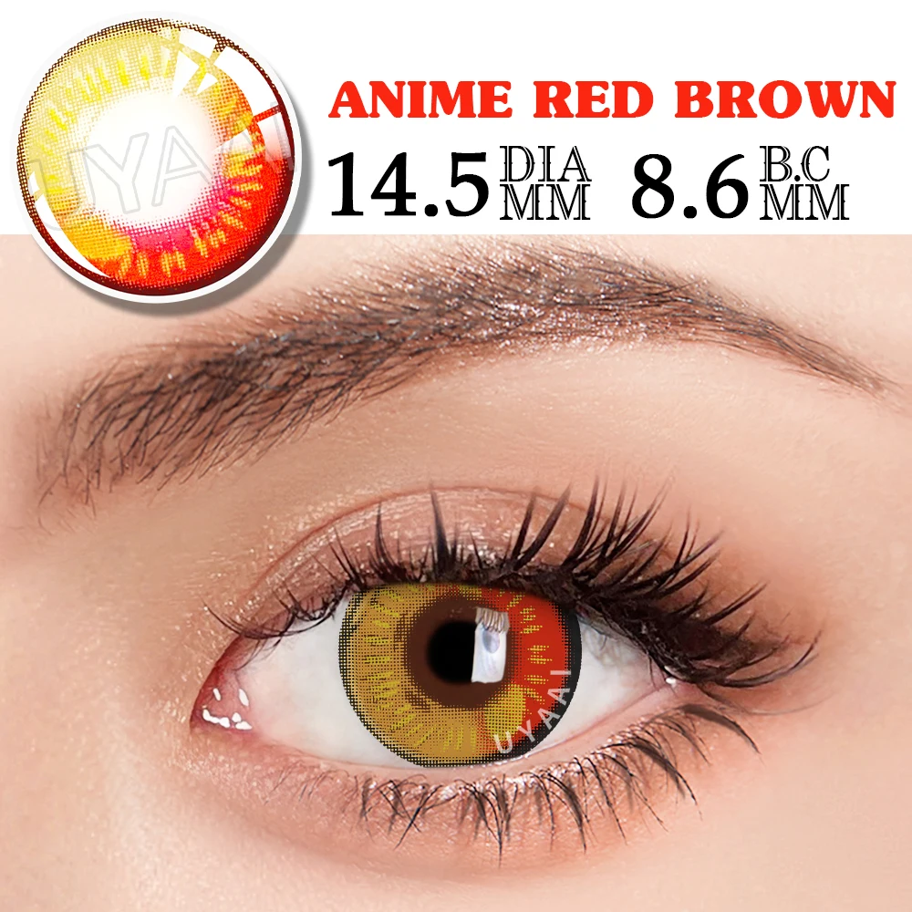 UYAAI Color Anime Cosplay Contacts Lenses Color contact lenses Cosmetic Colored lenses Red Lens white lenses anime accessories