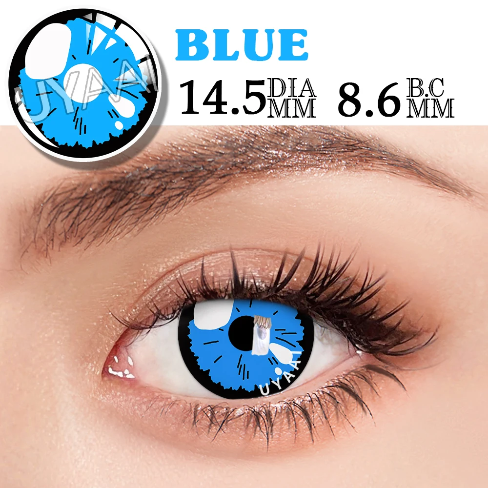 UYAAI Color Anime Cosplay Contacts Lenses Color contact lenses Cosmetic Colored lenses Red Lens white lenses anime accessories