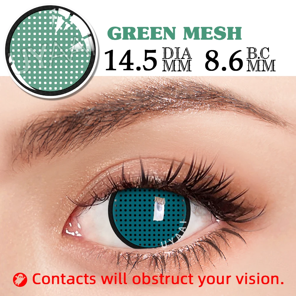 UYAAI Color Anime Cosplay Contacts Lenses Color contact lenses Cosmetic Colored lenses Red Lens white lenses anime accessories