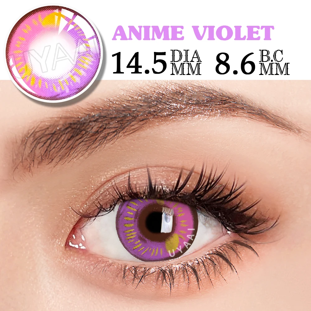 UYAAI Color Anime Cosplay Contacts Lenses Color contact lenses Cosmetic Colored lenses Red Lens white lenses anime accessories