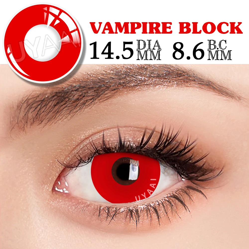 UYAAI Color Anime Cosplay Contacts Lenses Color contact lenses Cosmetic Colored lenses Red Lens white lenses anime accessories