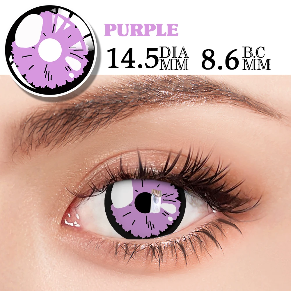 UYAAI Color Anime Cosplay Contacts Lenses Color contact lenses Cosmetic Colored lenses Red Lens white lenses anime accessories