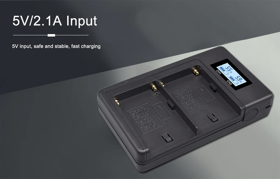 NP-F960 F970 F980 NP F960 LCD Dual Battery Charger for SONY F970 F960 F770 F570 F980 MC1500C PLM-100 CCD-TR910 TR917 TR930