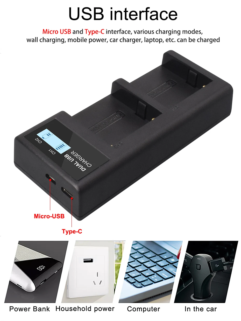 NP-F960 F970 F980 NP F960 LCD Dual Battery Charger for SONY F970 F960 F770 F570 F980 MC1500C PLM-100 CCD-TR910 TR917 TR930
