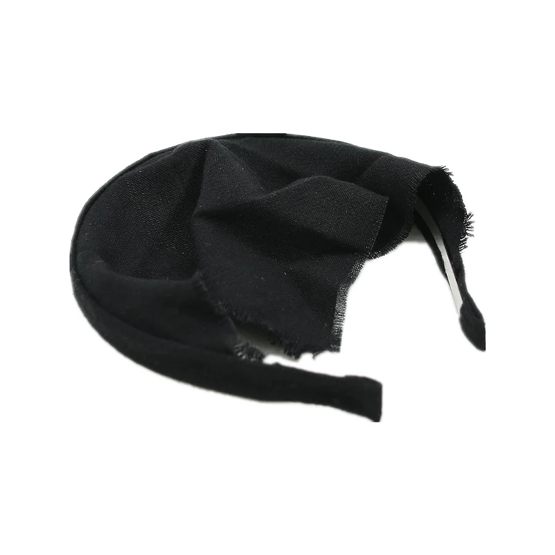 New Spring and Summer Linen Denim Fabric Girls Bandana Hairband Hair Accessories