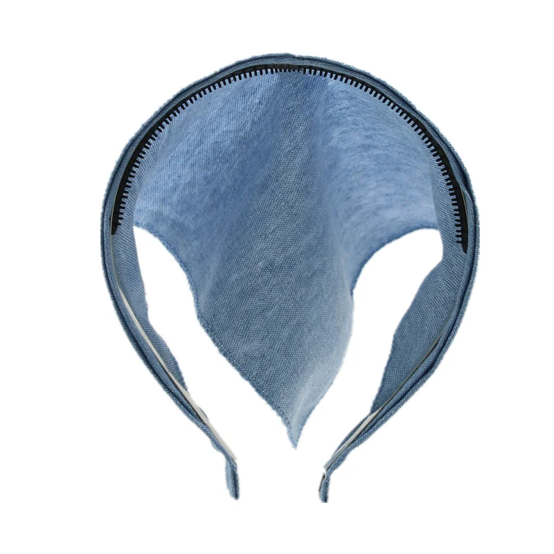 New Spring and Summer Linen Denim Fabric Girls Bandana Hairband Hair Accessories