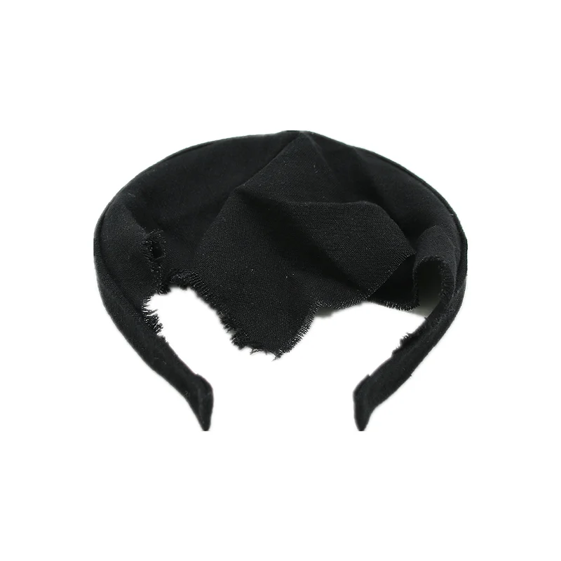 New Spring and Summer Linen Denim Fabric Girls Bandana Hairband Hair Accessories