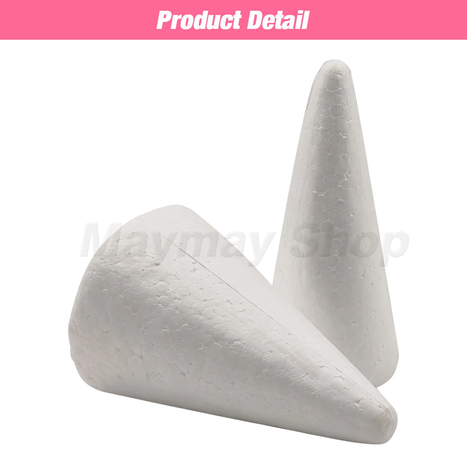 Christmas Polystyrene Styrofoam Cone Flat Foam Cone For Handmade Craft DIY Accessory Party Celebration Festival Decorations