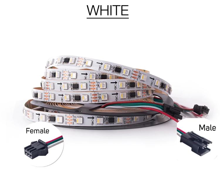 5m TM1814 (Similar SK6812) RGBW 4 in 1 Addressable Pixel Led Strip SMD 5050 RGBWW Light 60Leds/m IP20 67 Waterproof DC 12V 24V