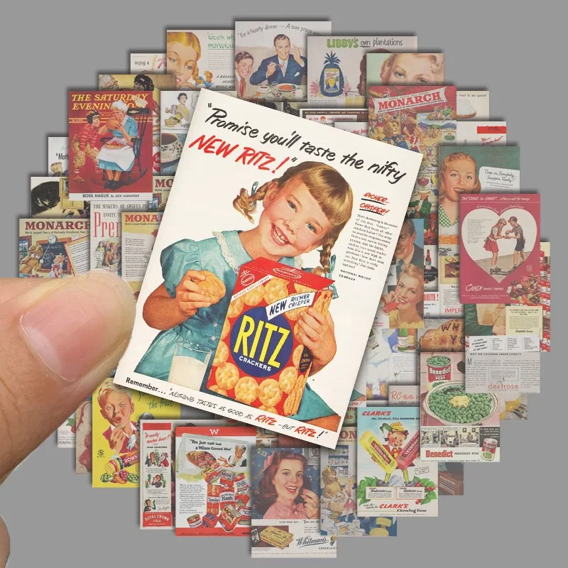 10/30/50PCS Vintage Poster Sticker DIY Phone Laptop Luggage Skateboard Graffiti Decals Fun for Kid Gift