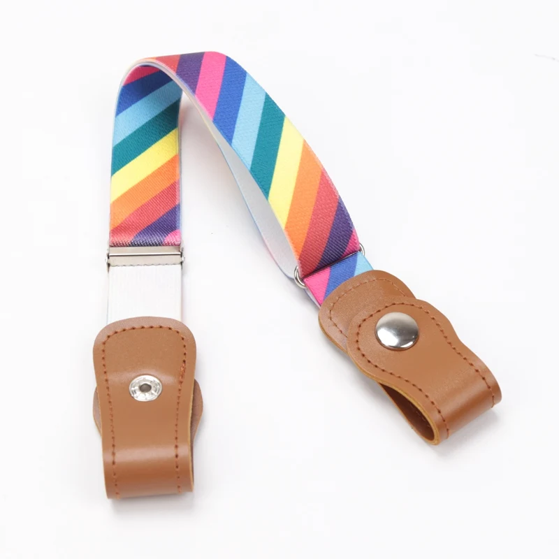 New Child Kids Buckle-Free Elastic Belt No Buckle Stretch Belt for Boys Girls Adjustable Children for Jeans Pants Lazy Belts