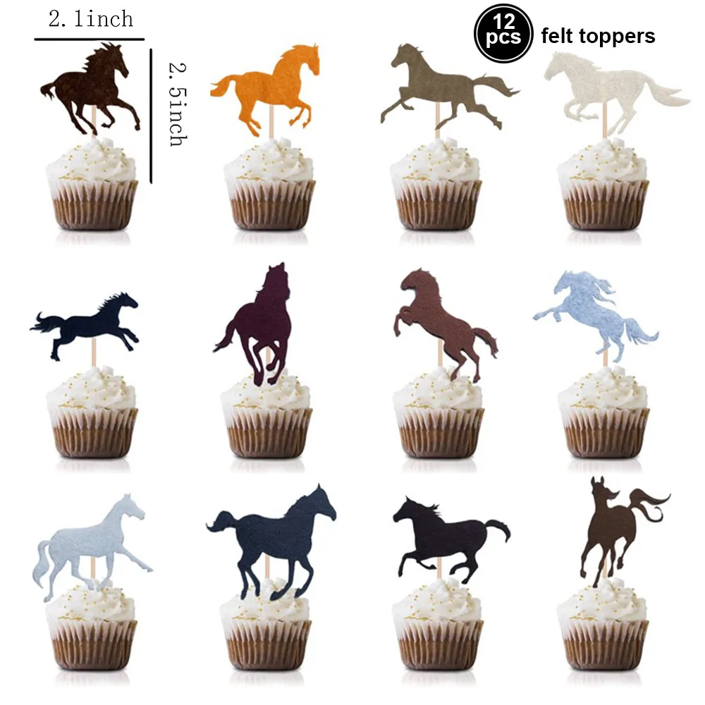 Horse Cake Decoration Horse Realistic Toy Pony Figures Walking Animal Mini Barn Toys Kids  Cowboy Birthday Party Supplie