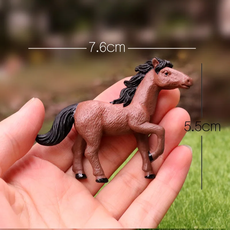 Horse Cake Decoration Horse Realistic Toy Pony Figures Walking Animal Mini Barn Toys Kids  Cowboy Birthday Party Supplie
