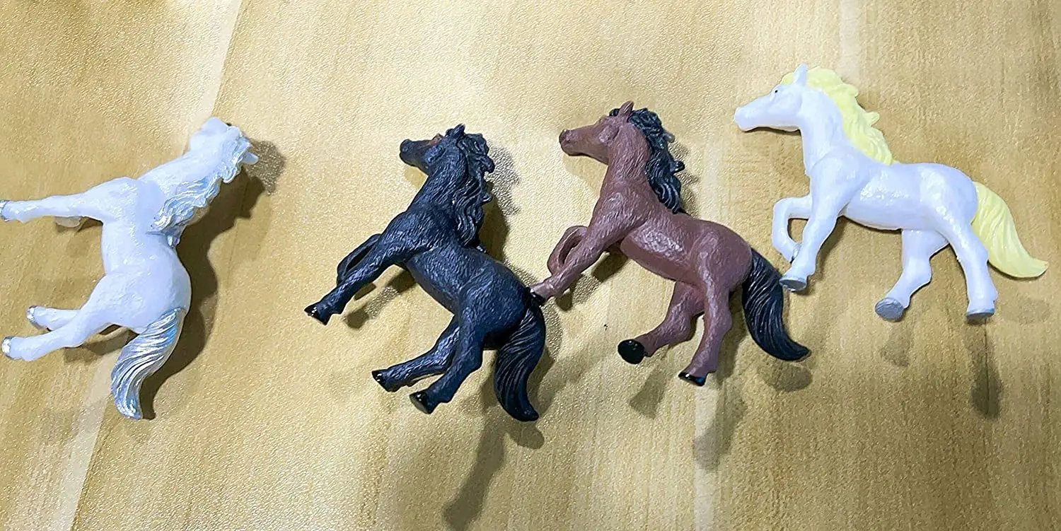 Horse Cake Decoration Horse Realistic Toy Pony Figures Walking Animal Mini Barn Toys Kids  Cowboy Birthday Party Supplie
