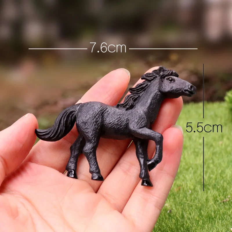 Horse Cake Decoration Horse Realistic Toy Pony Figures Walking Animal Mini Barn Toys Kids  Cowboy Birthday Party Supplie