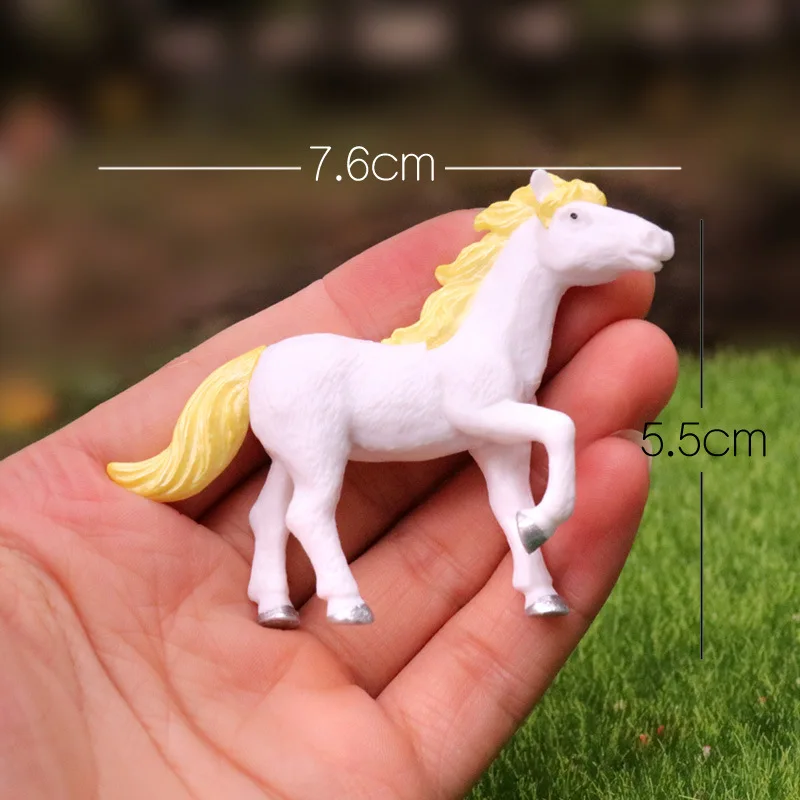 Horse Cake Decoration Horse Realistic Toy Pony Figures Walking Animal Mini Barn Toys Kids  Cowboy Birthday Party Supplie