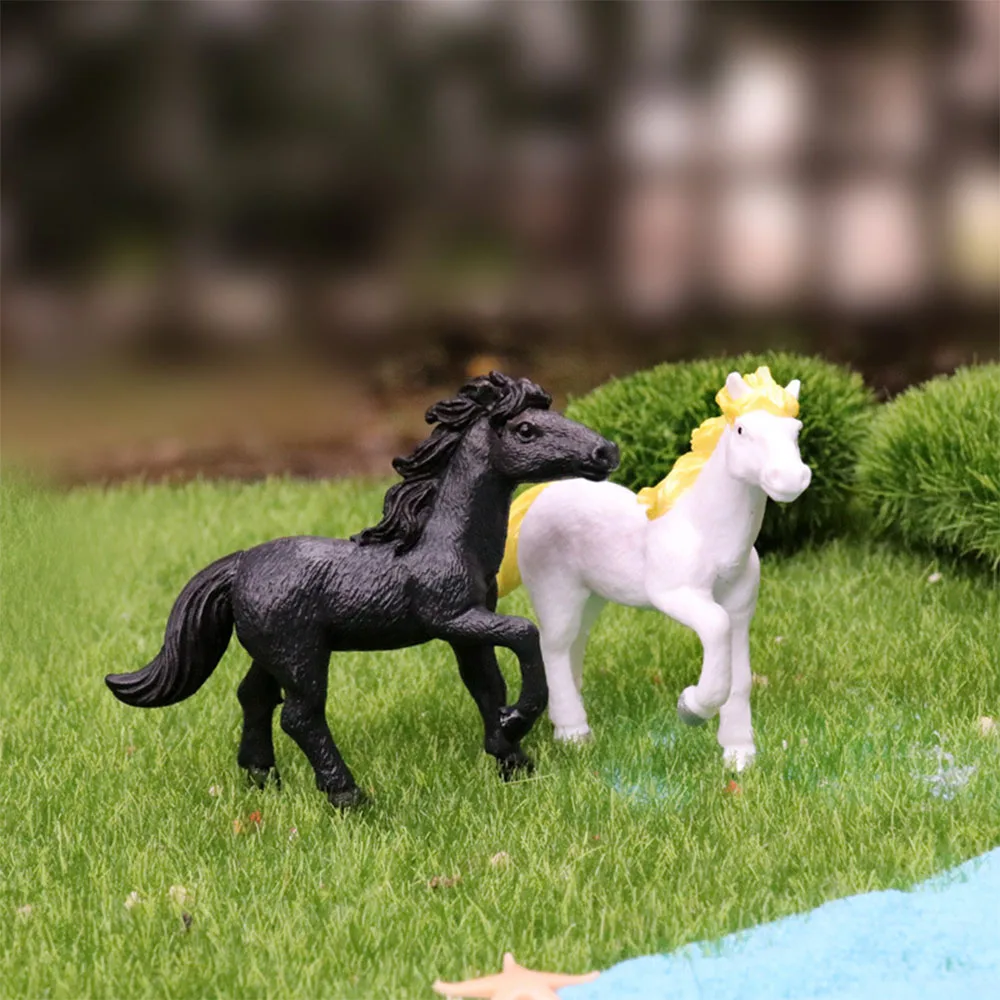 Horse Cake Decoration Horse Realistic Toy Pony Figures Walking Animal Mini Barn Toys Kids  Cowboy Birthday Party Supplie