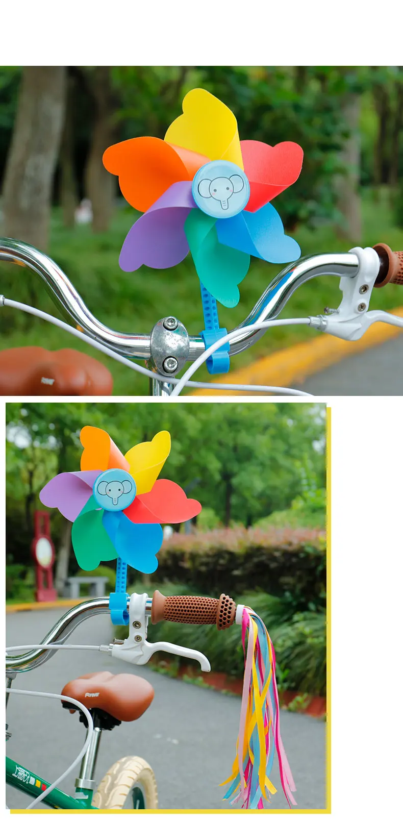 Scooter Tricycle Flower Pinwheel Boys Girls Bike Windmill Decoration Parts DIY Install