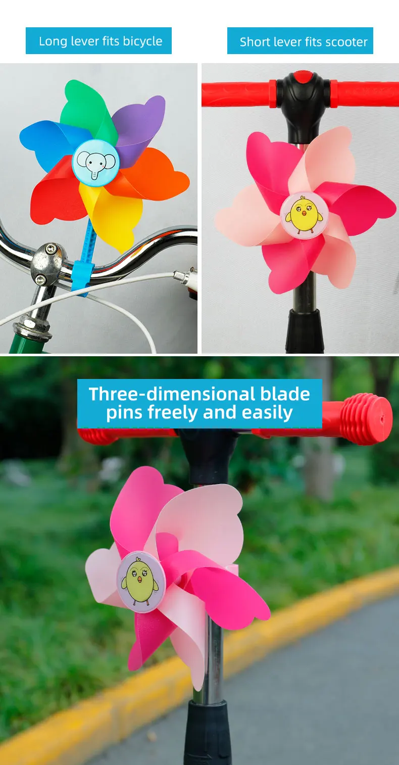 Scooter Tricycle Flower Pinwheel Boys Girls Bike Windmill Decoration Parts DIY Install