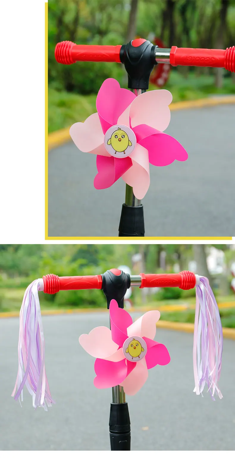 Scooter Tricycle Flower Pinwheel Boys Girls Bike Windmill Decoration Parts DIY Install