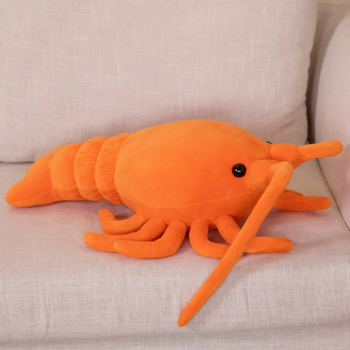 50-65cm Kawaii Red Lobster Plush Toys Stuffed Animal Shrimp Lifelike Crayfish Doll Soft Funny Pillow Birthday Gifts for Kid Baby