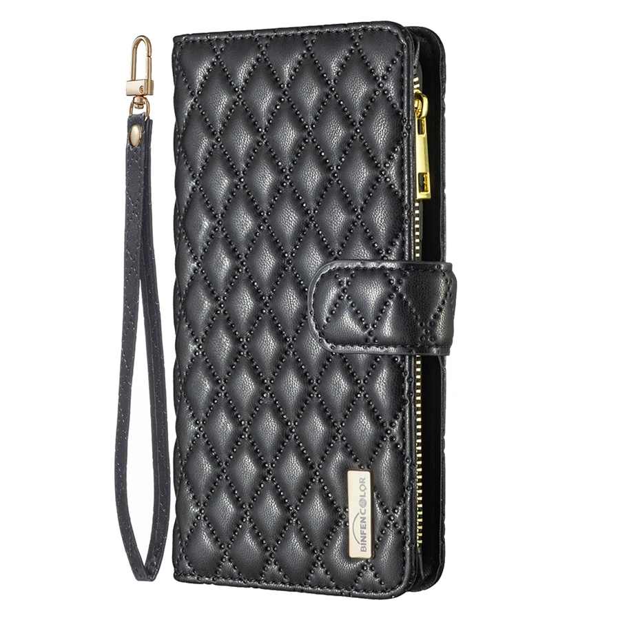 Wallet Small Fragrance Multi-card Slot Zipper Magnetic Flip Leather Case For iPhone 17 Pro Max Air 16e 16 15 Plus 14 13 12 11 XR