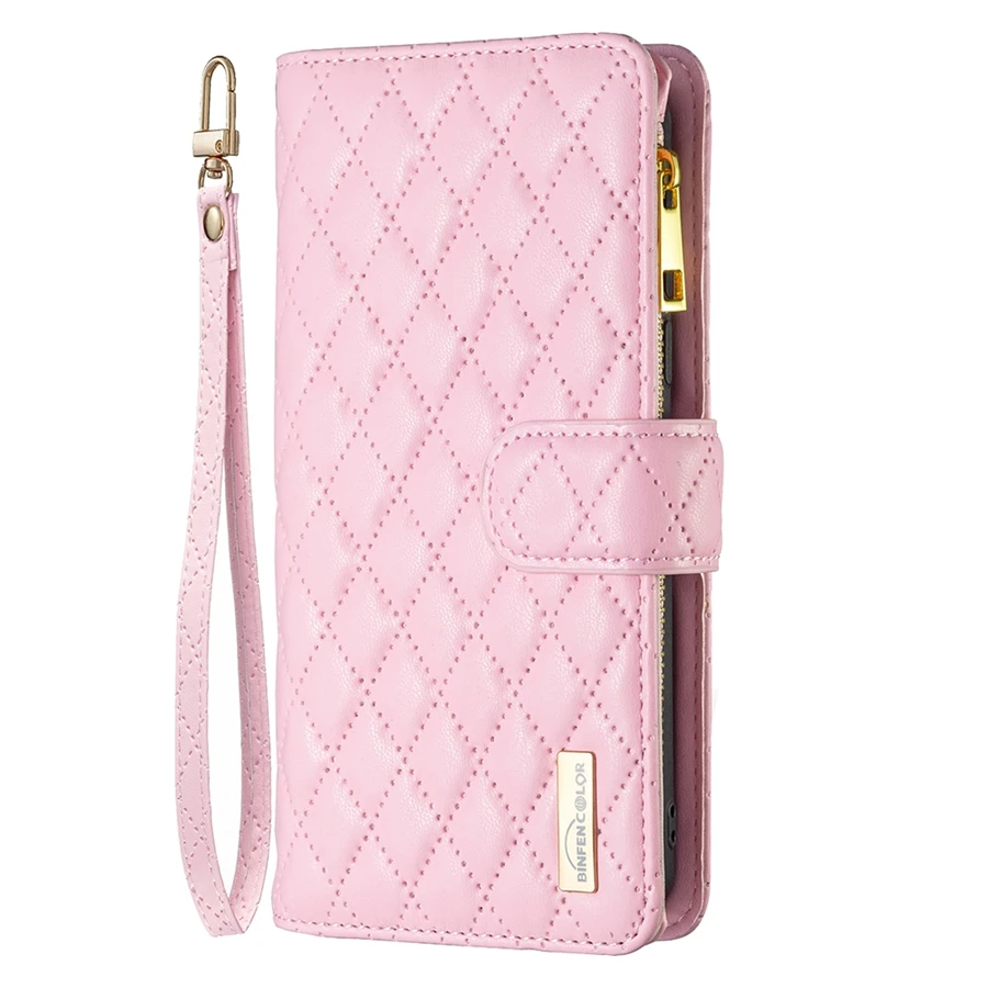 Wallet Small Fragrance Multi-card Slot Zipper Magnetic Flip Leather Case For iPhone 17 Pro Max Air 16e 16 15 Plus 14 13 12 11 XR