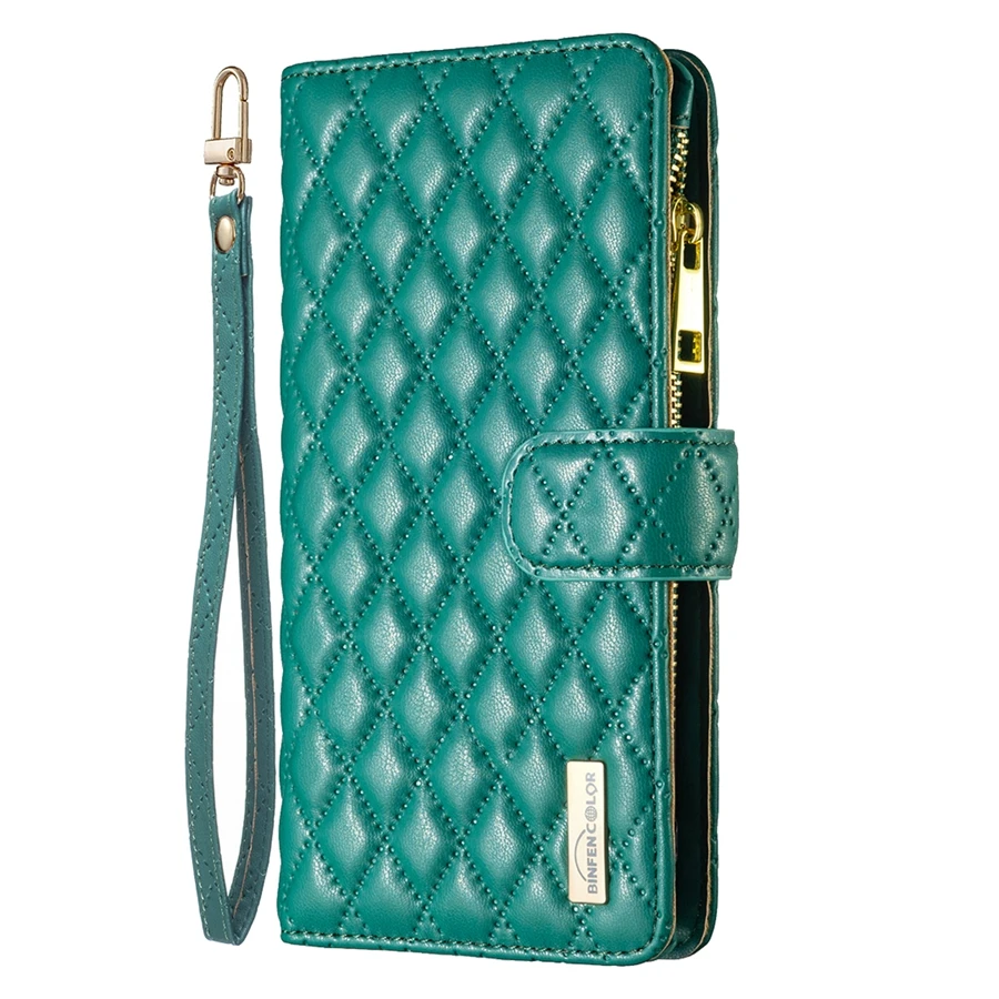 Wallet Small Fragrance Multi-card Slot Zipper Magnetic Flip Leather Case For iPhone 17 Pro Max Air 16e 16 15 Plus 14 13 12 11 XR