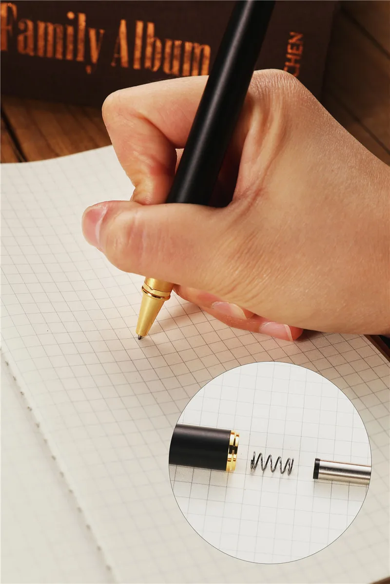 Luxury Heavy Feel Metal Ballpoint Pens Business Office Signature Pens Roller Ballpen Writing Gifts School Supplies Stationery