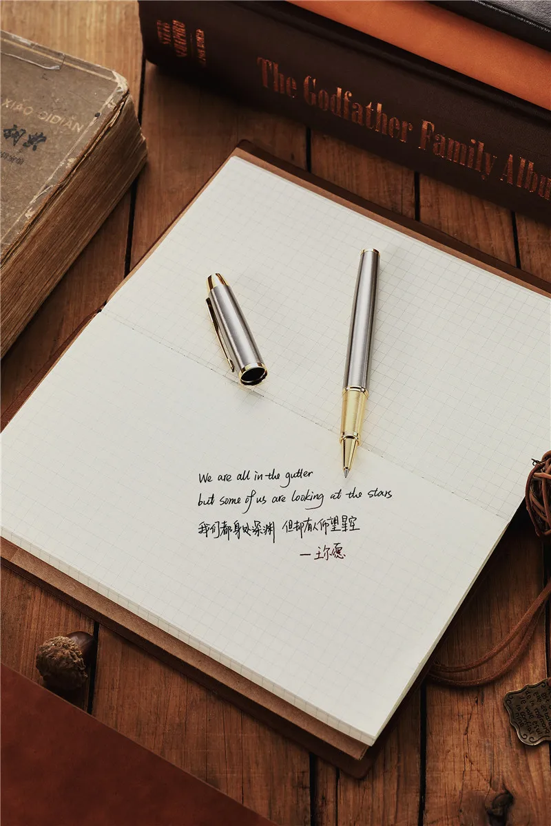 Luxury Heavy Feel Metal Ballpoint Pens Business Office Signature Pens Roller Ballpen Writing Gifts School Supplies Stationery