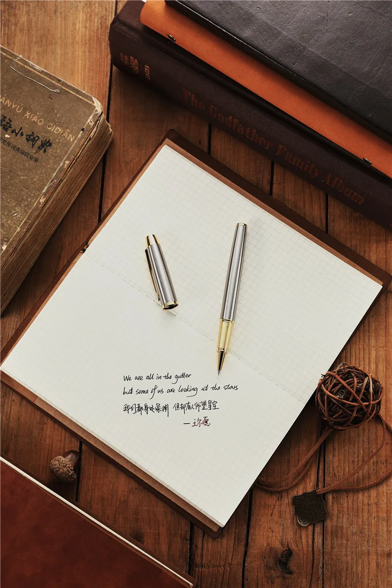 Luxury Heavy Feel Metal Ballpoint Pens Business Office Signature Pens Roller Ballpen Writing Gifts School Supplies Stationery