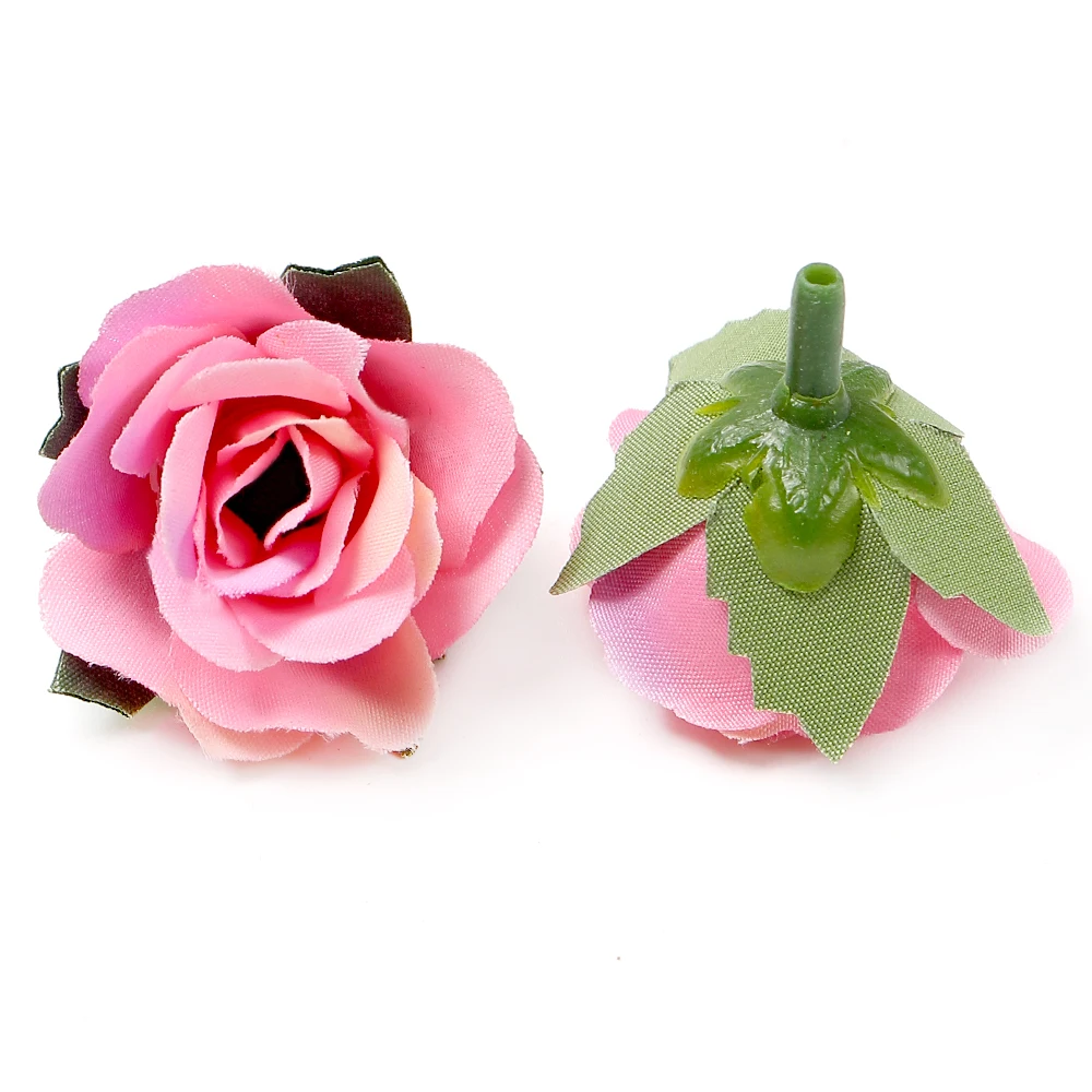 10/20/50Pcs Rose Artificial Flowers 3.5cm Fake Flowers for Home Decor Garden Wedding Decoration Wreath Garlands Gift Accessories